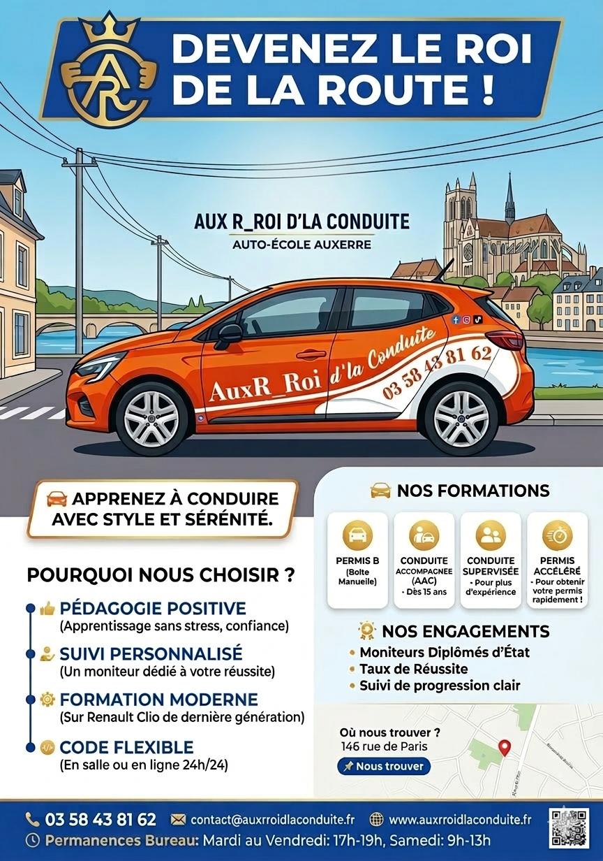 Flyer AuxR Roi d'la Conduite