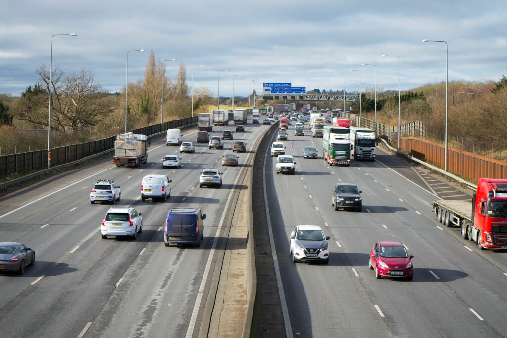 highway during rush hour